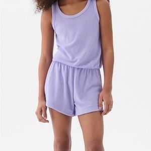 EUC GAP Kids Towel Terry Tank Romper in Fresh Lavender - XXL (14-16)